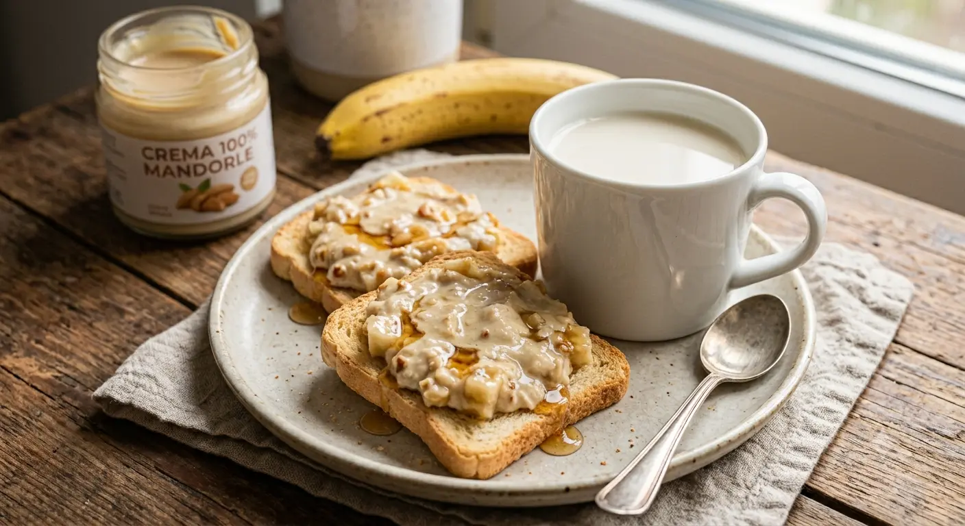 Fette Biscottate con Crema di Banana e Mandorla