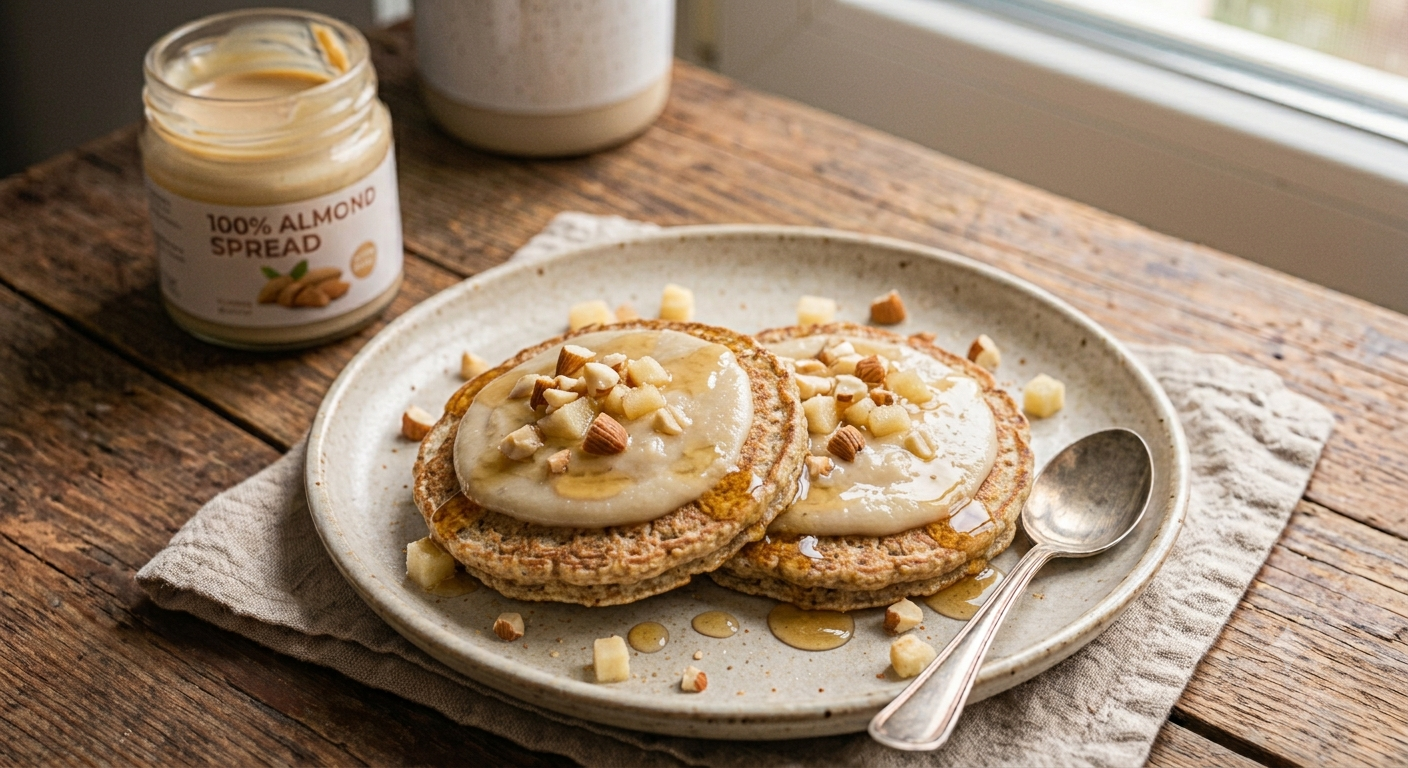 Pancake al Kamut con Mele Calde e Mandorle